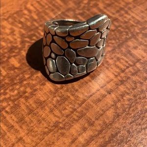 Pebble style ring silver 925 size 6